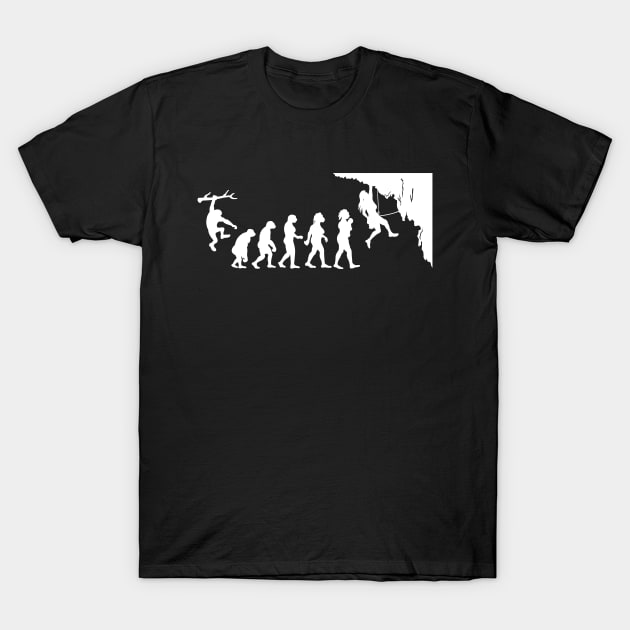 Evolution of Mountain Climbing Woman T-Shirt by ThyShirtProject - Affiliate